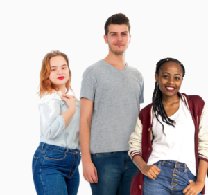 Een groep jongeren poseert voor een foto en demonstreert hun inzet voor het bevorderen van de sociale veiligheid op scholen. School en Veiligheid