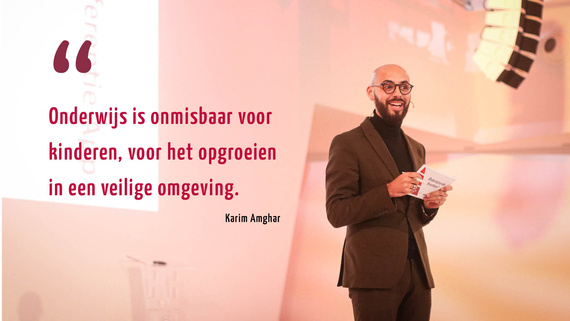 Onderwijs is onmisbaar voor kinderen voor het opgroeien in een veilige omgeving - Karim Amghar