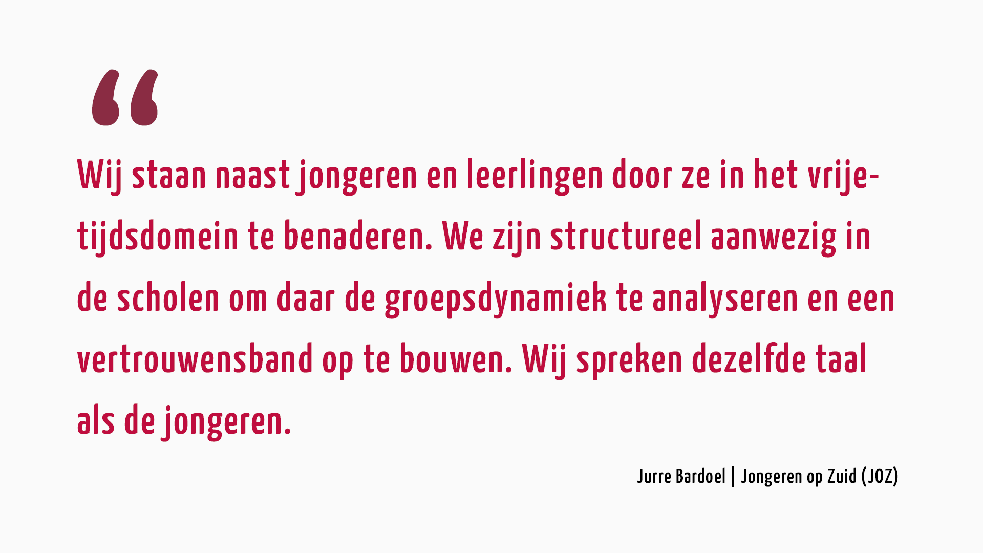 Wij staan naast de jongeren - Jurre Bardoel van Jongeren op Zuid op de conferentie Ondermijnende Krachten