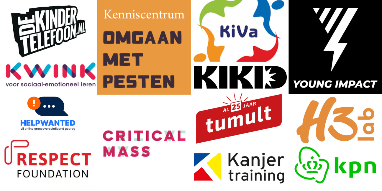 logo's van alle partners van de Week tegen Pesten 2025